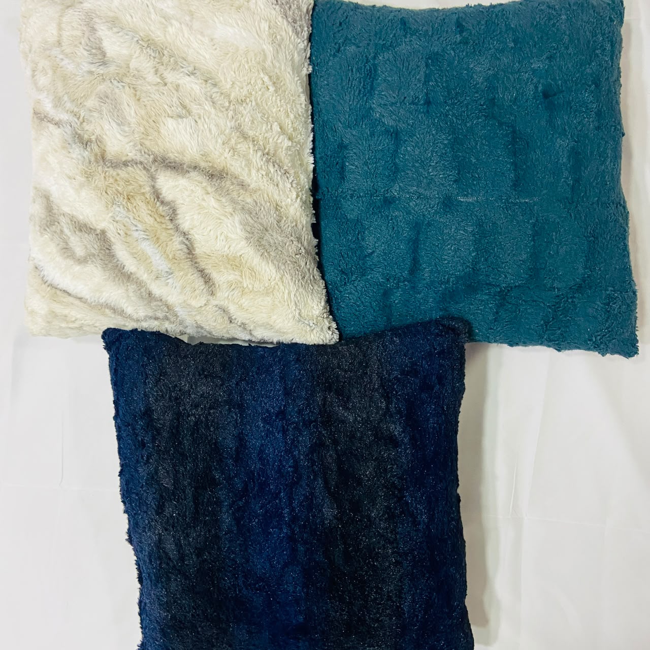 Fluffy throw pillows