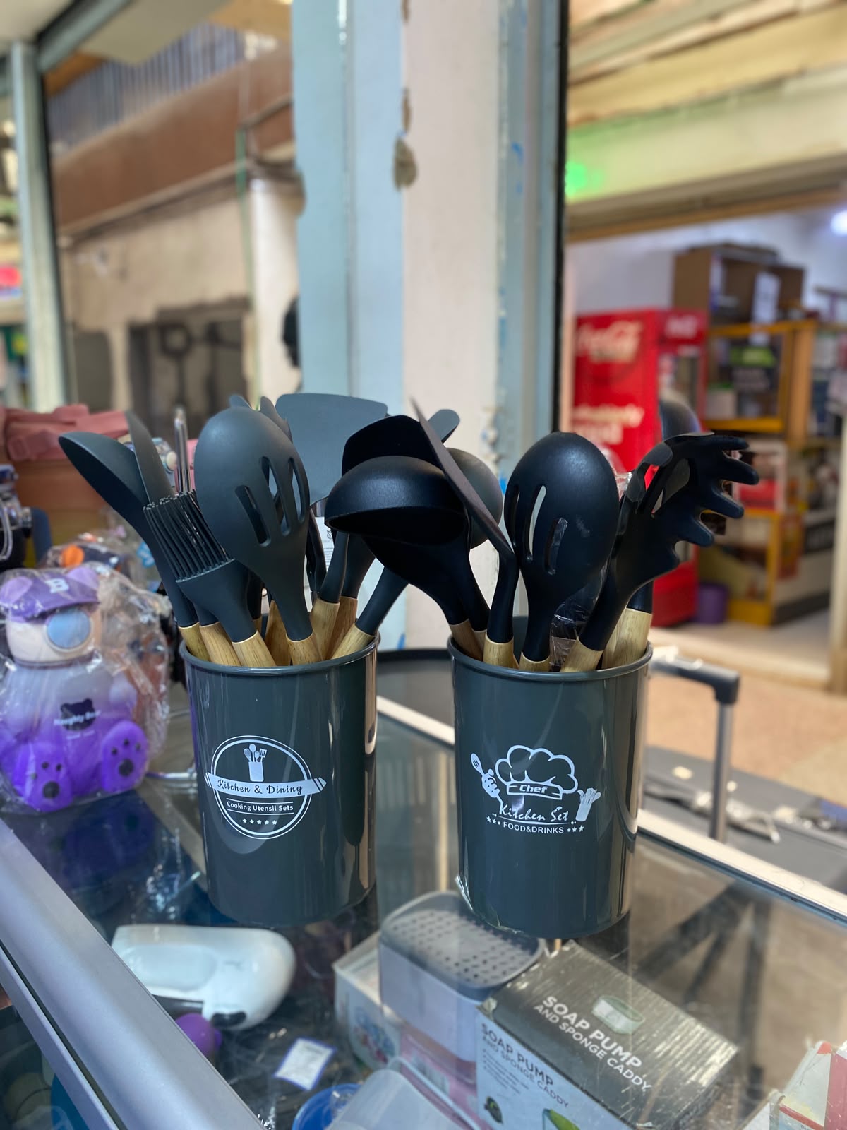 Silicone serving spoon set