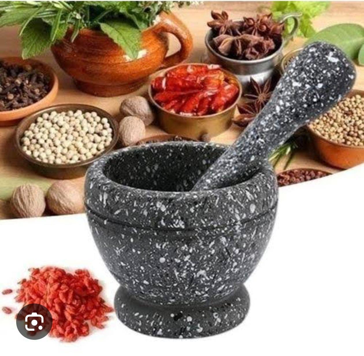 Granite pestle and mortar