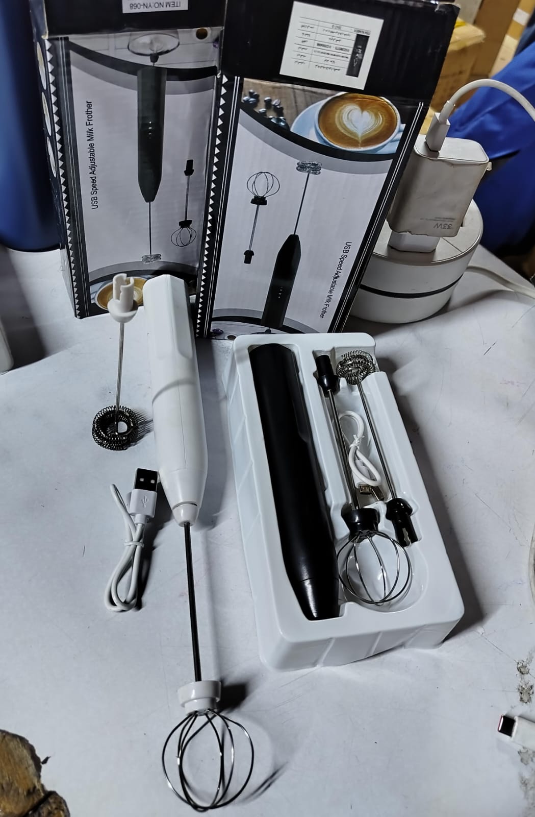 Rechargable frother