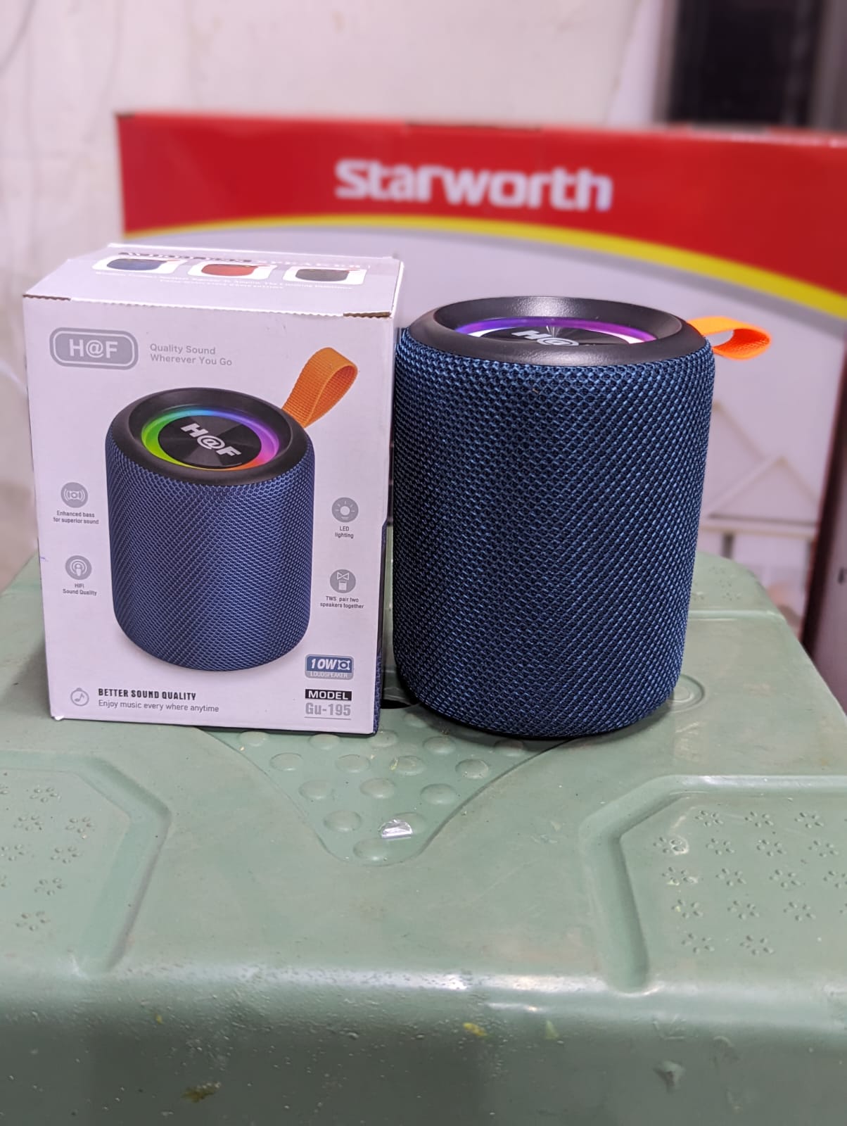 H@F Portable Bluetooth Speaker.