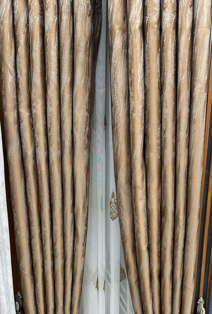 Brown curtains