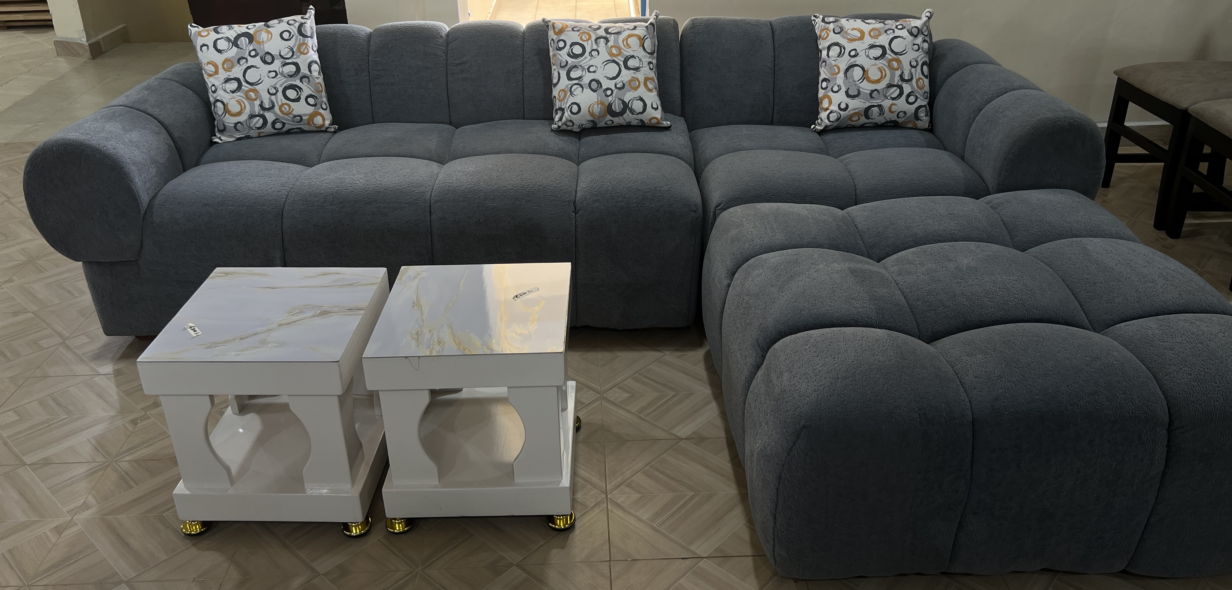 5 seater grey couch