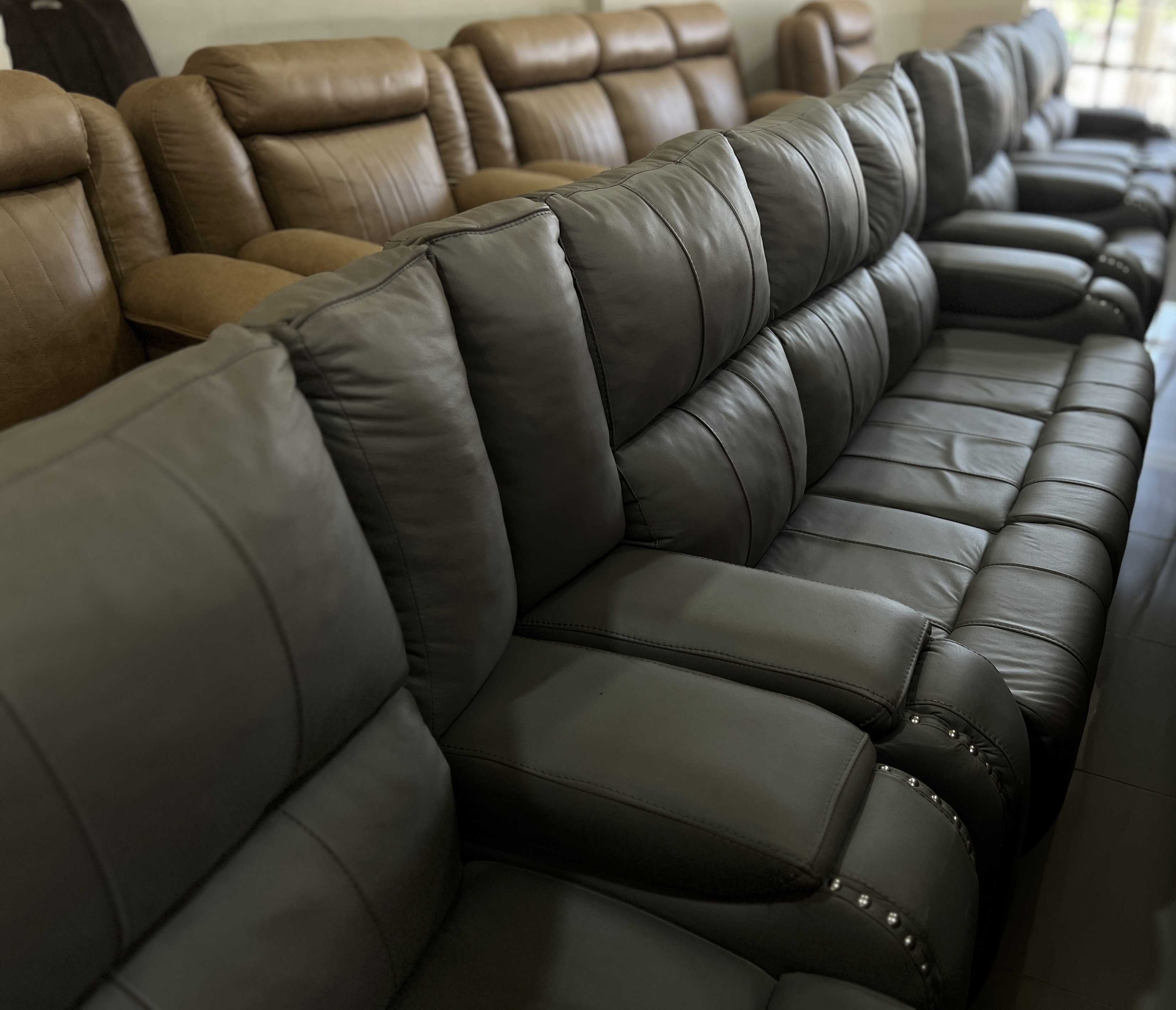 7 seater leather couch