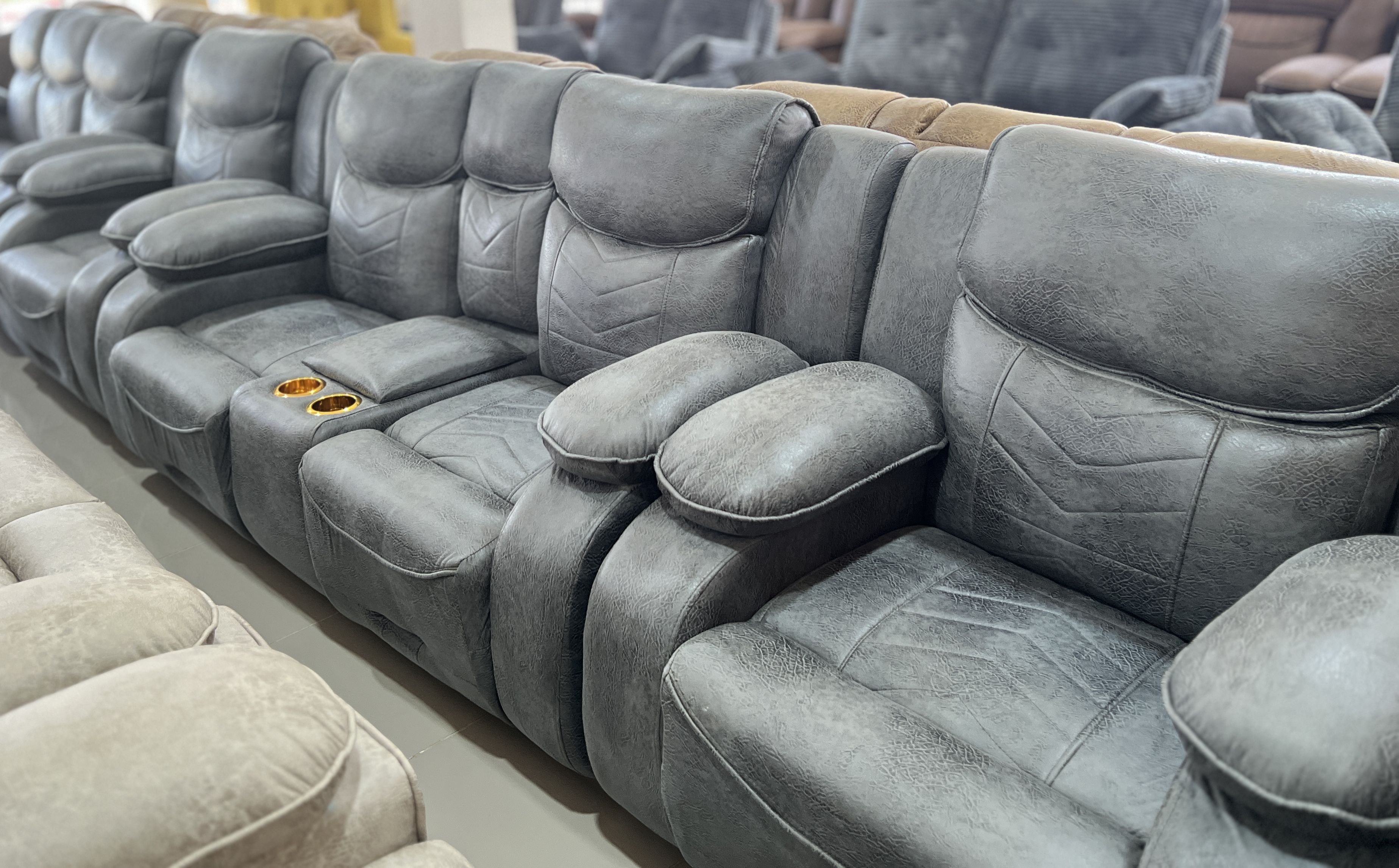 7 Seater Leather sofa