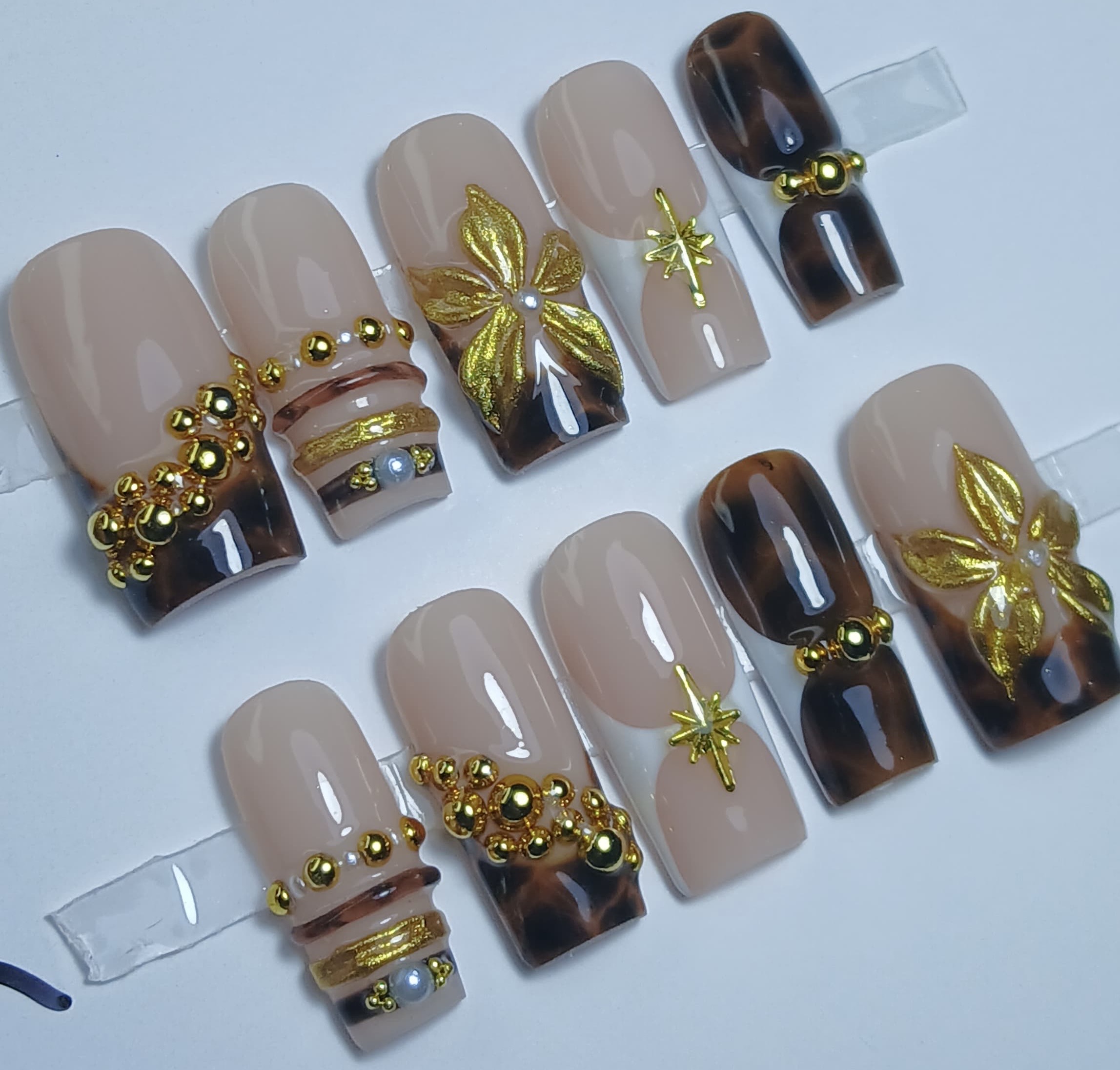 Afrocentric Brown W/ Golden Patterns Multi Design