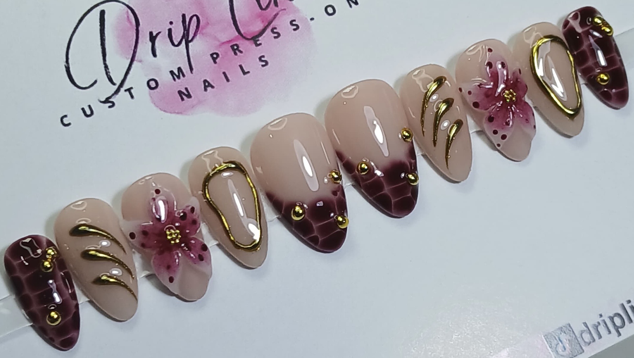 Almond Ruby Crocodile Print Multi Pattern
