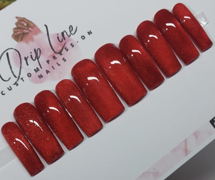 Long Shiny & Shimmery Plain Ruby