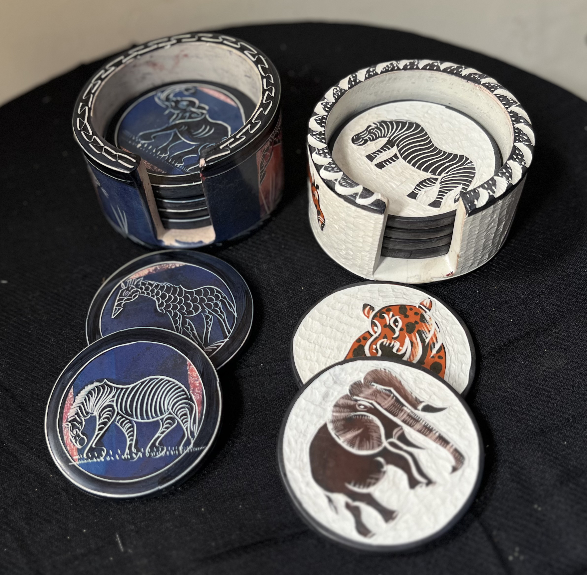 Soapstone coasters