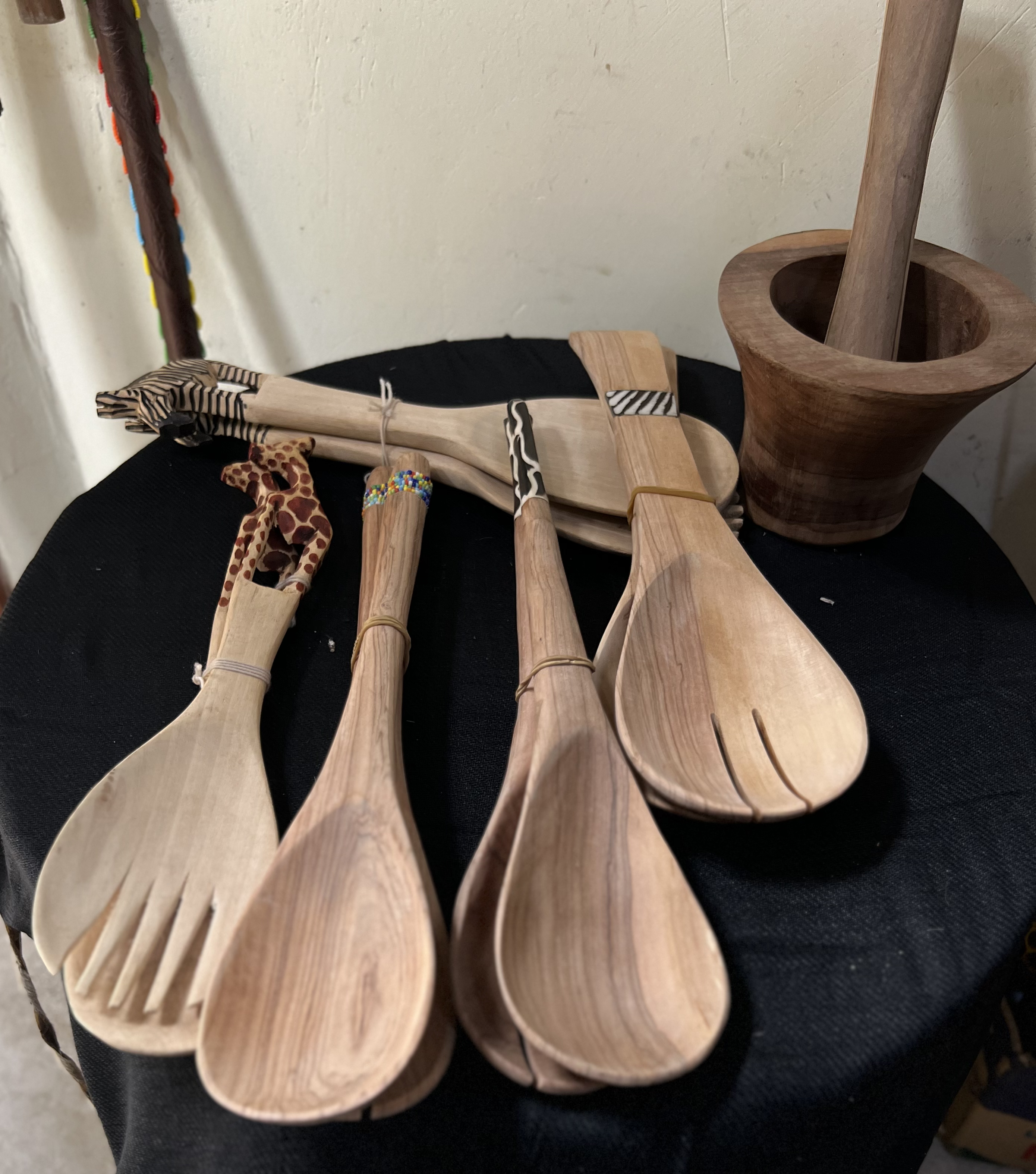 Wooden salad spoons