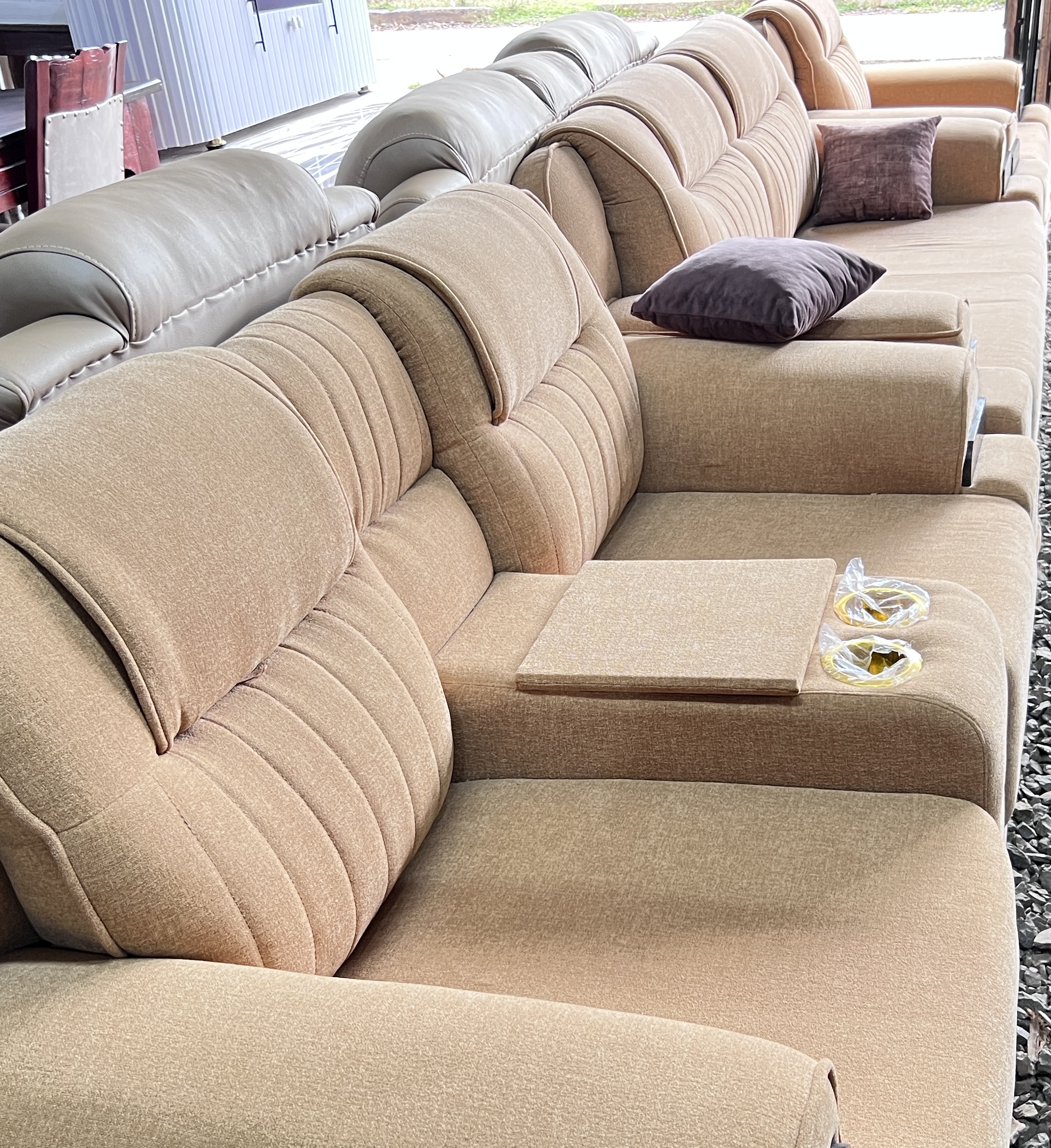 Golden brown seats-seven seater