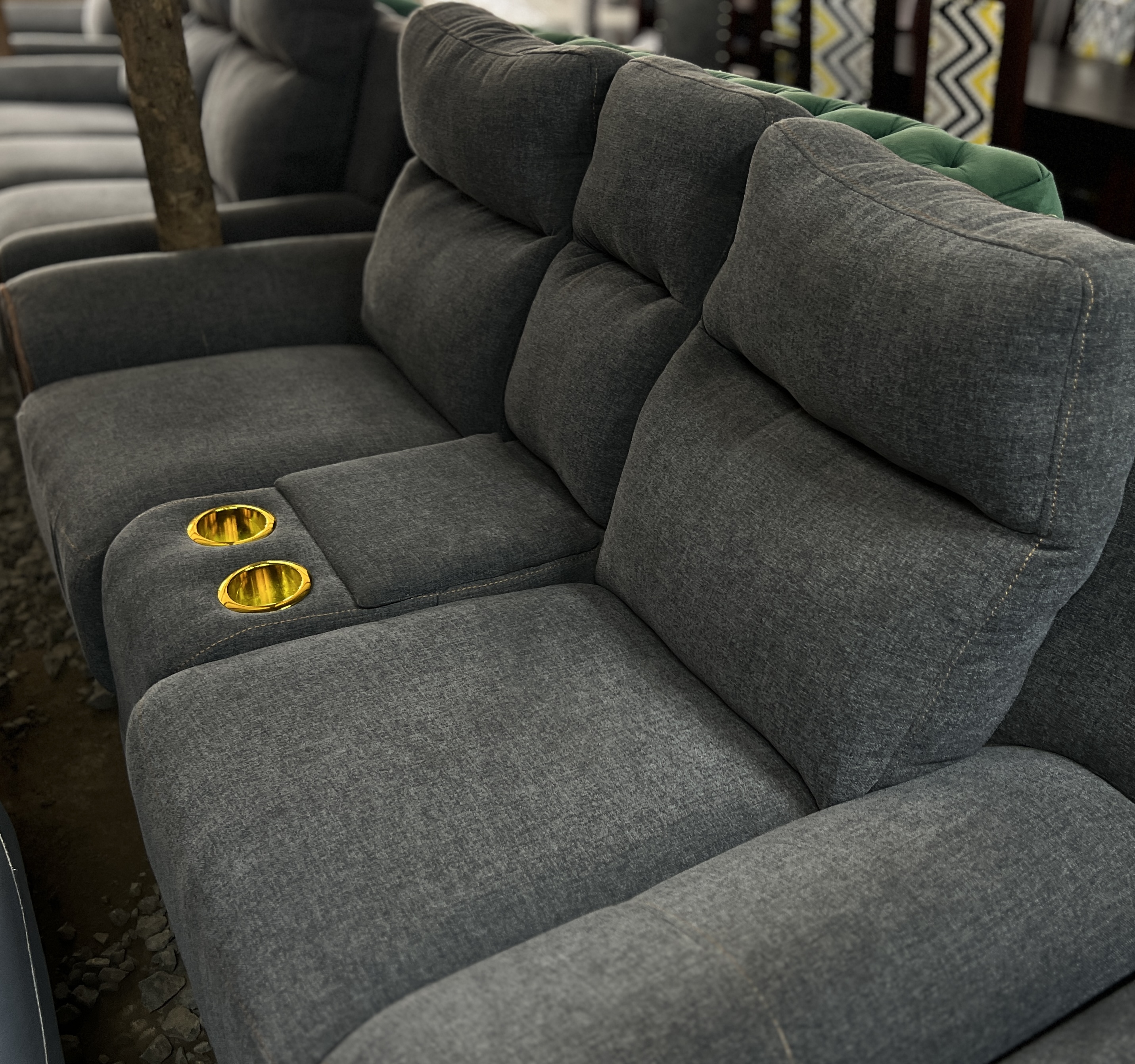 Grey suade seats-seven seater