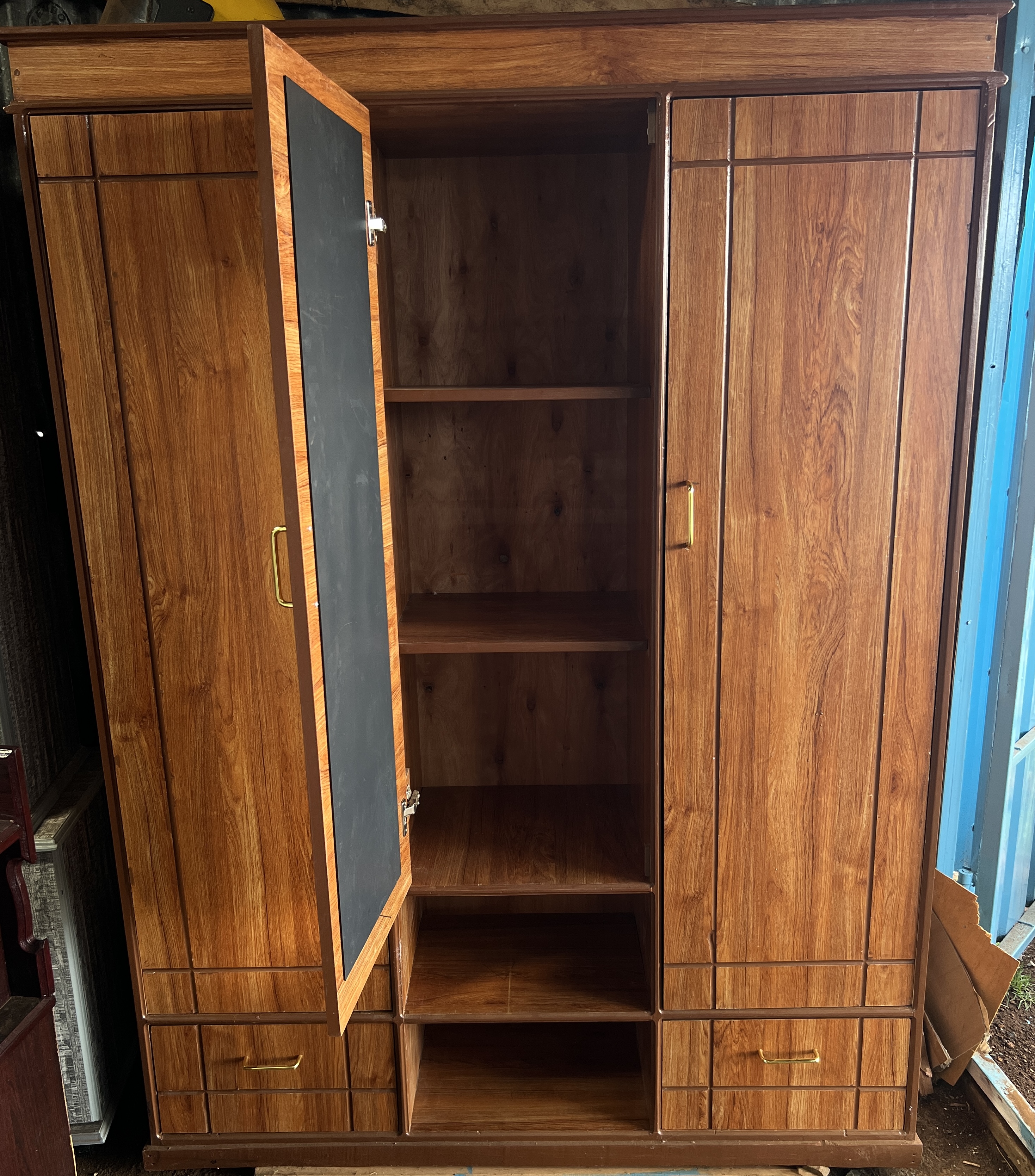 Brown wardrobe
