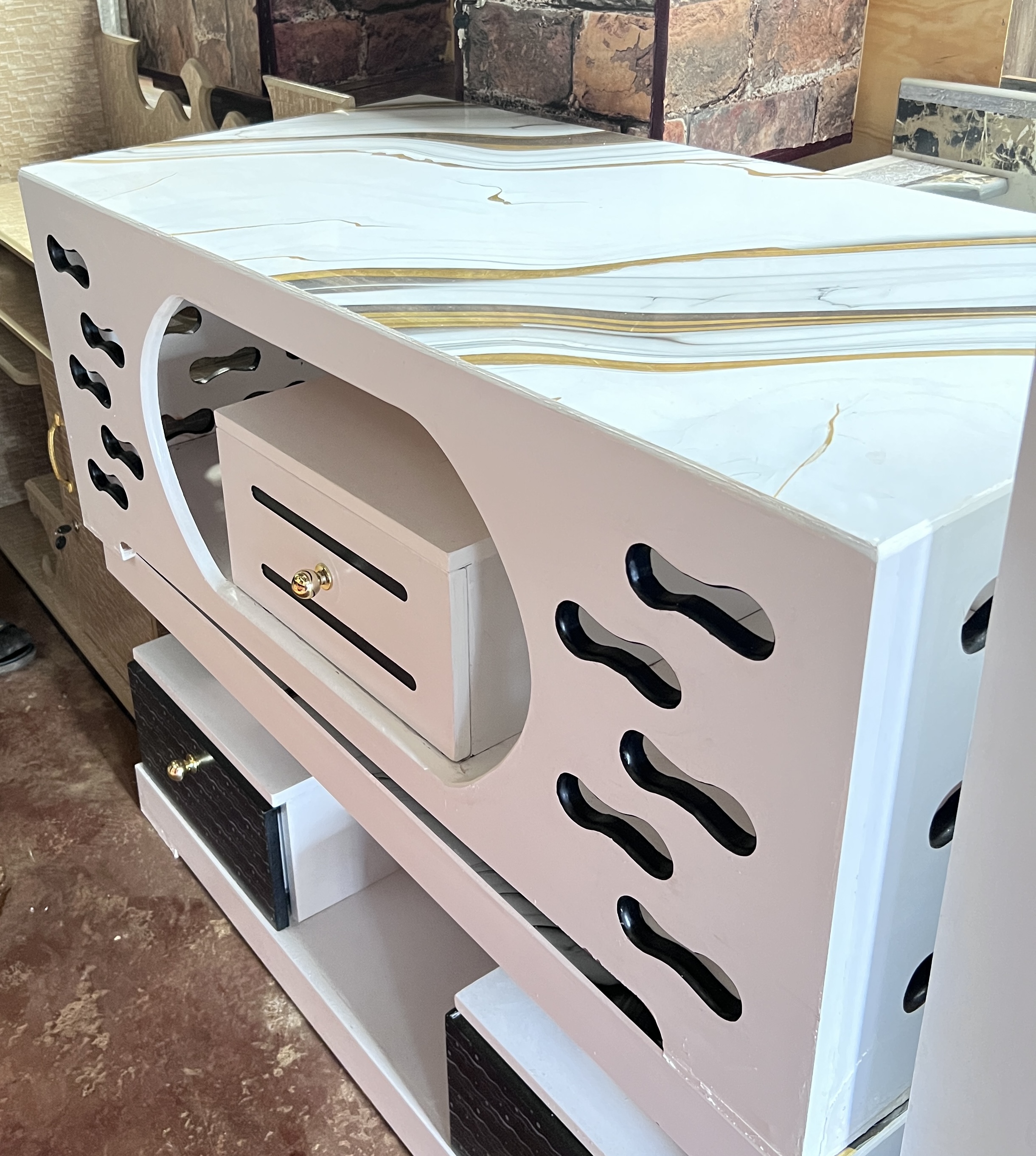White Marble-top table