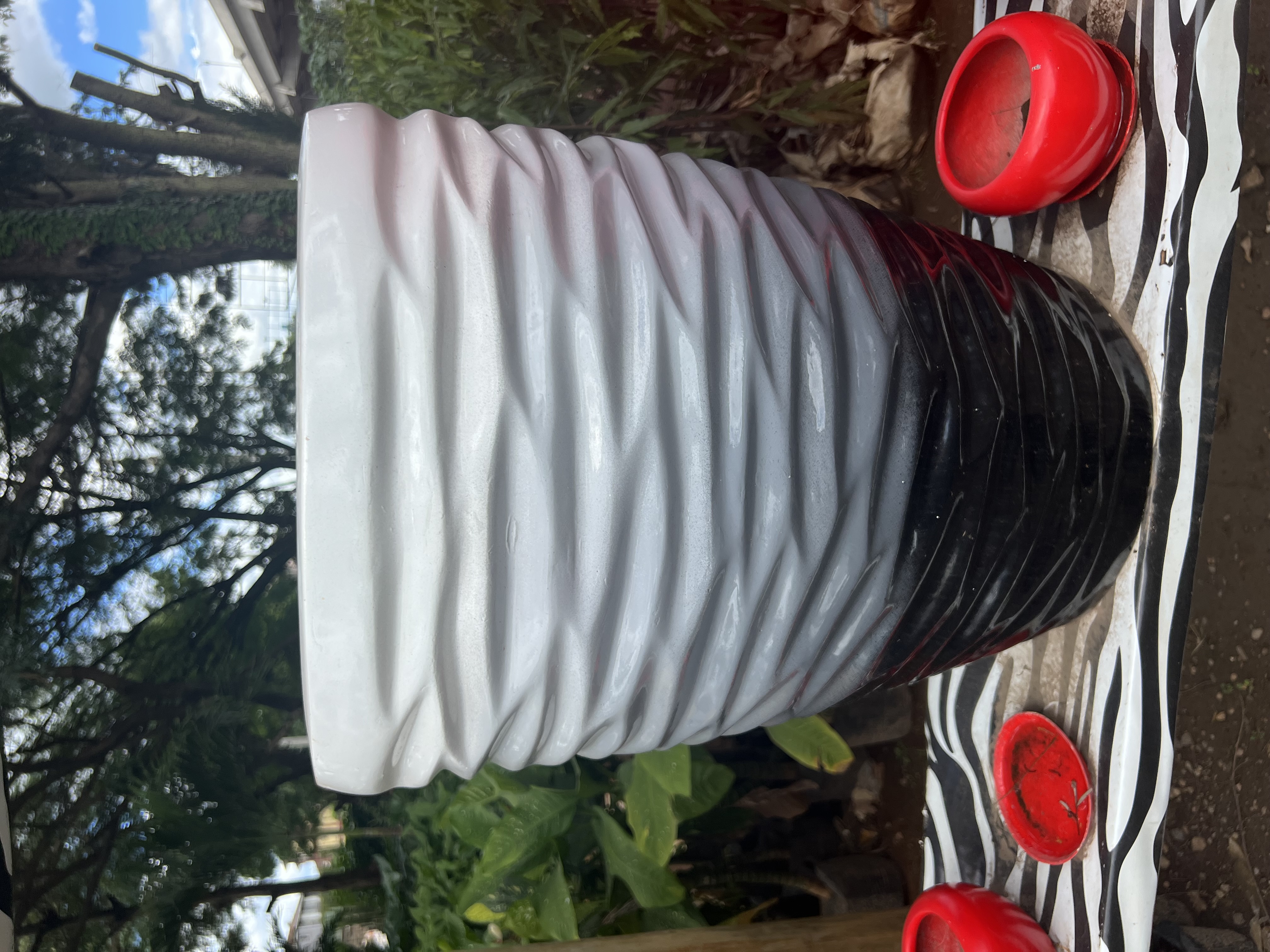 Black to white vases