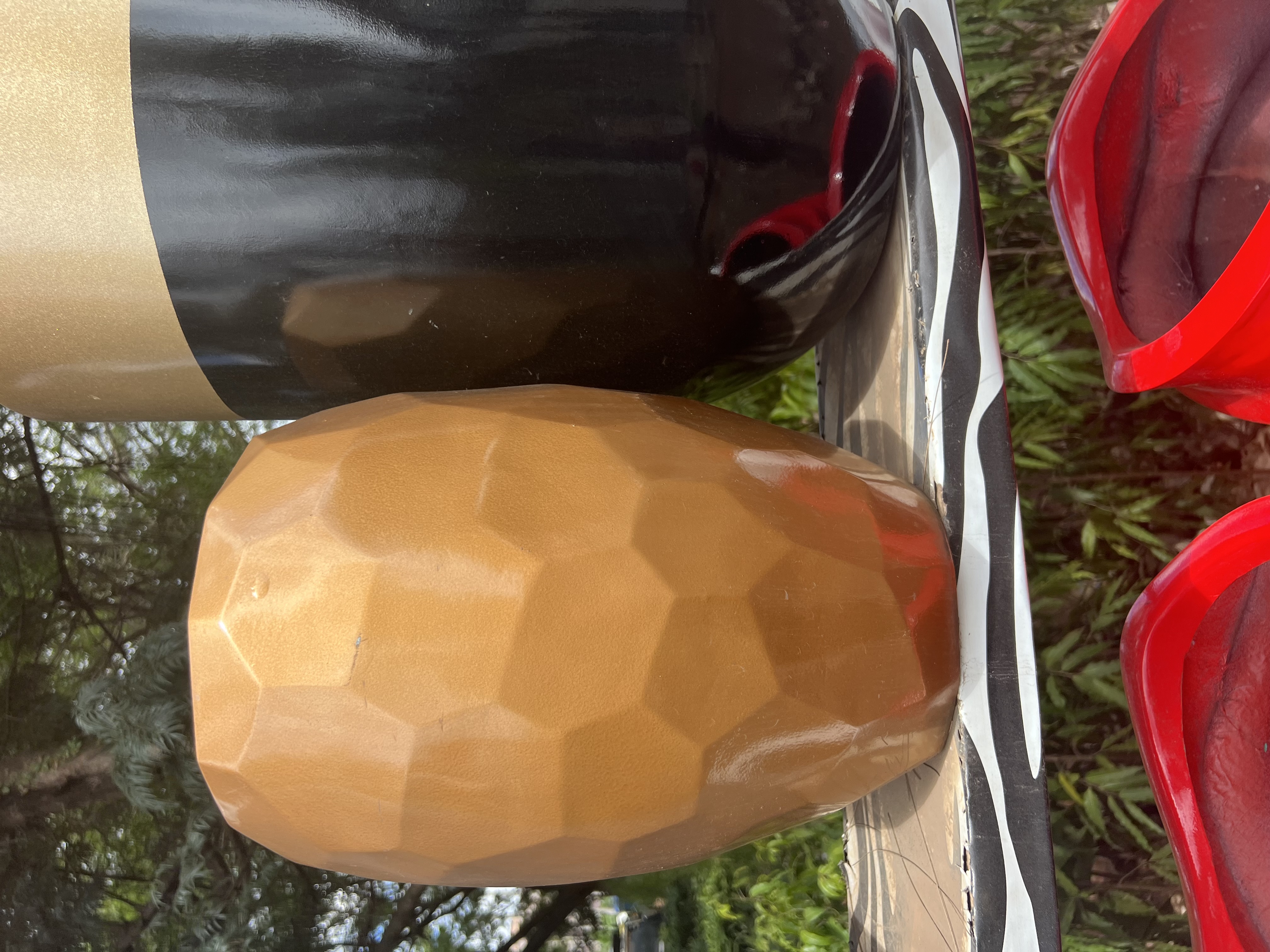 Brown patterned vase