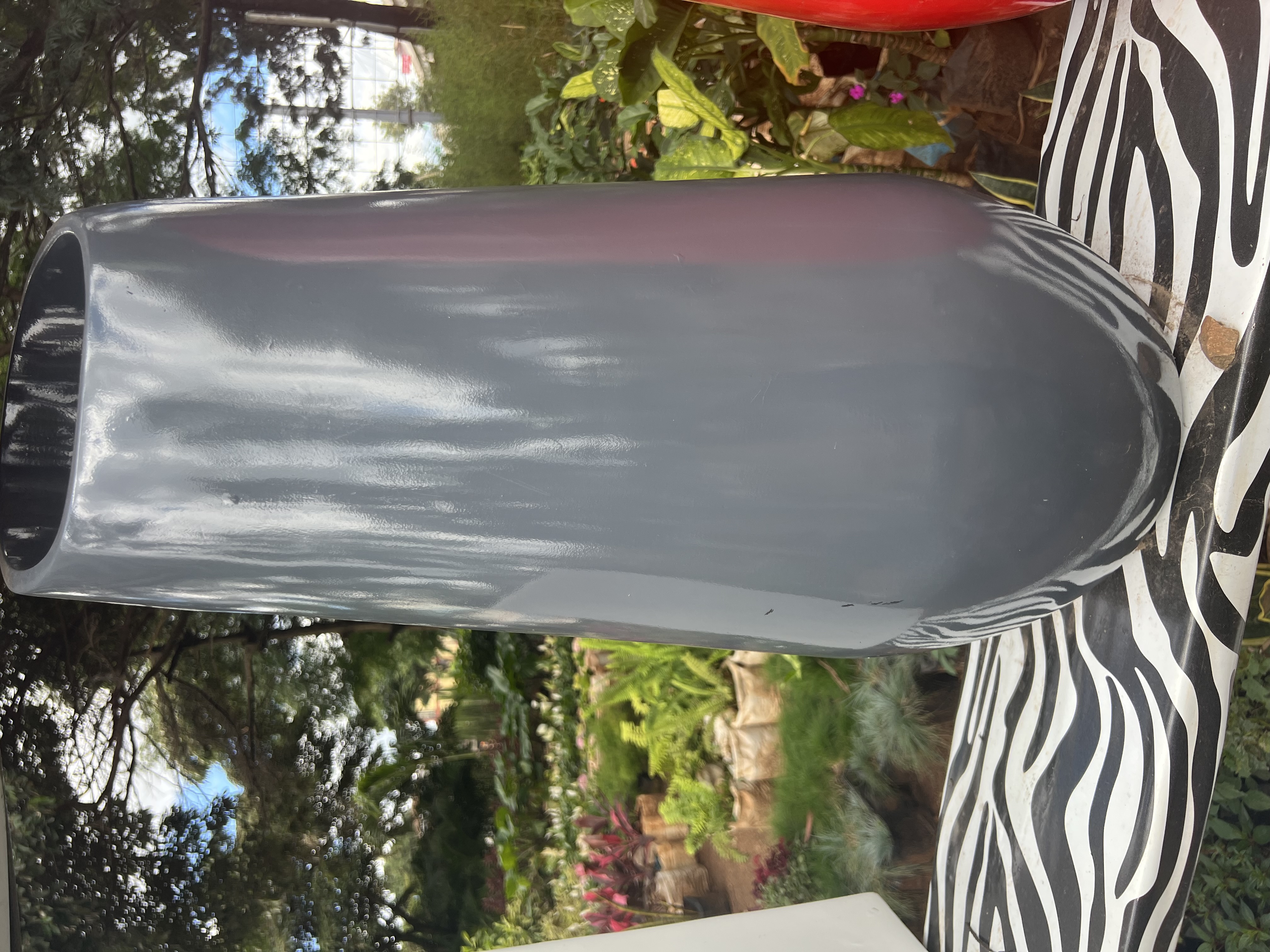 Plain gray vase