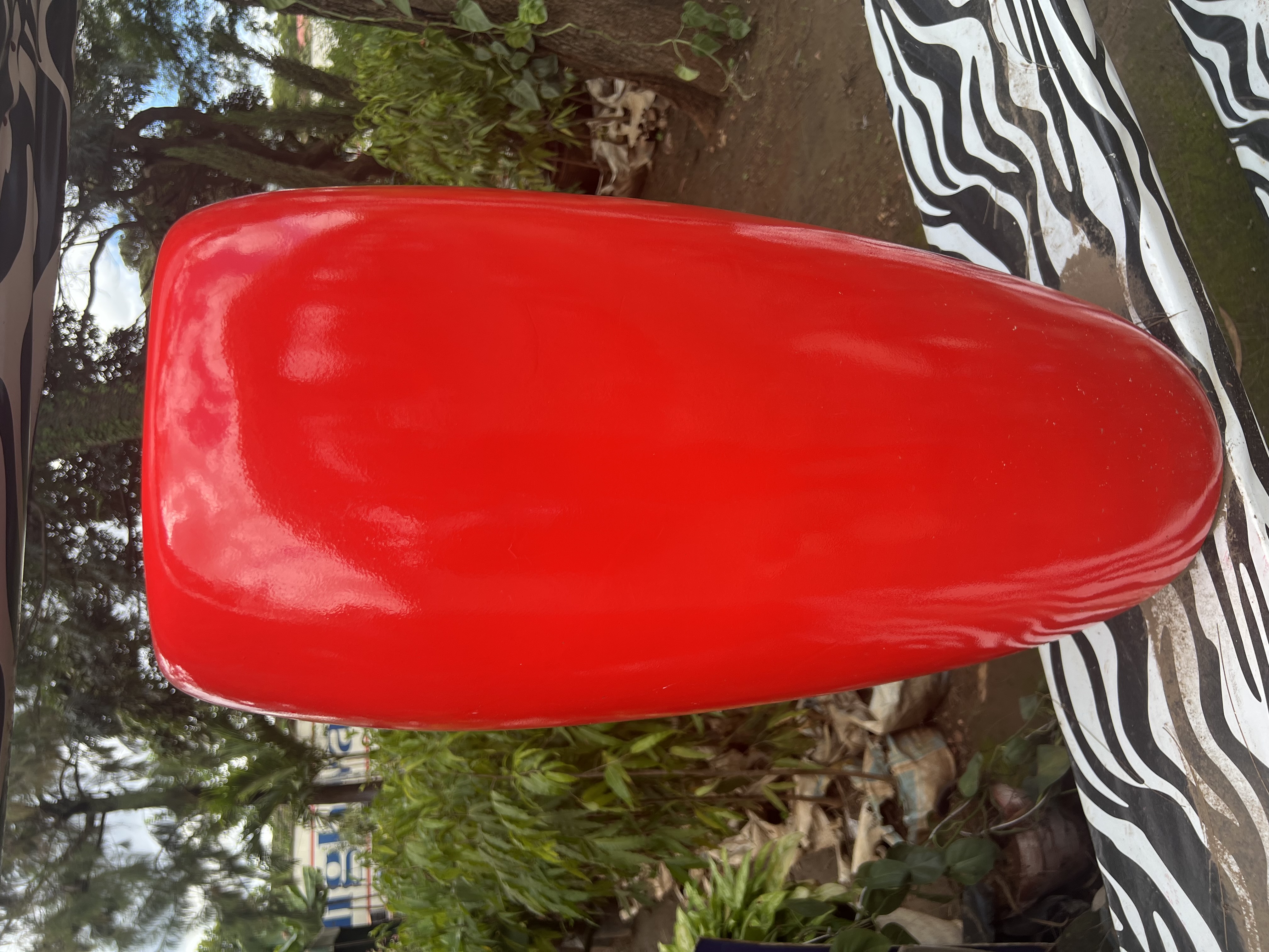 Plain red vase