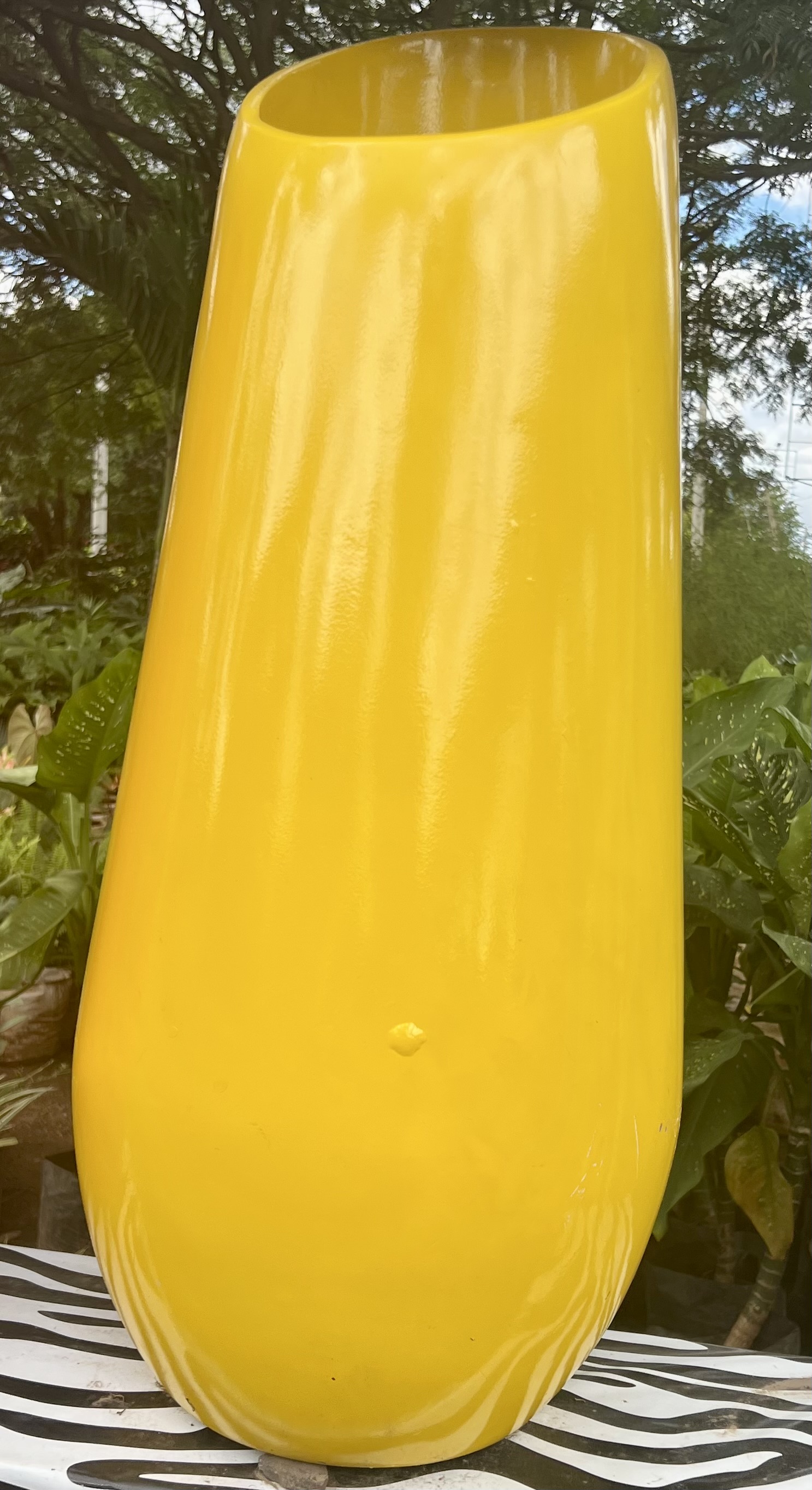 Plain yellow vase